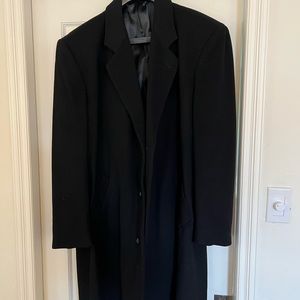 Men's Navy Cashmere Coat Size L/Xl